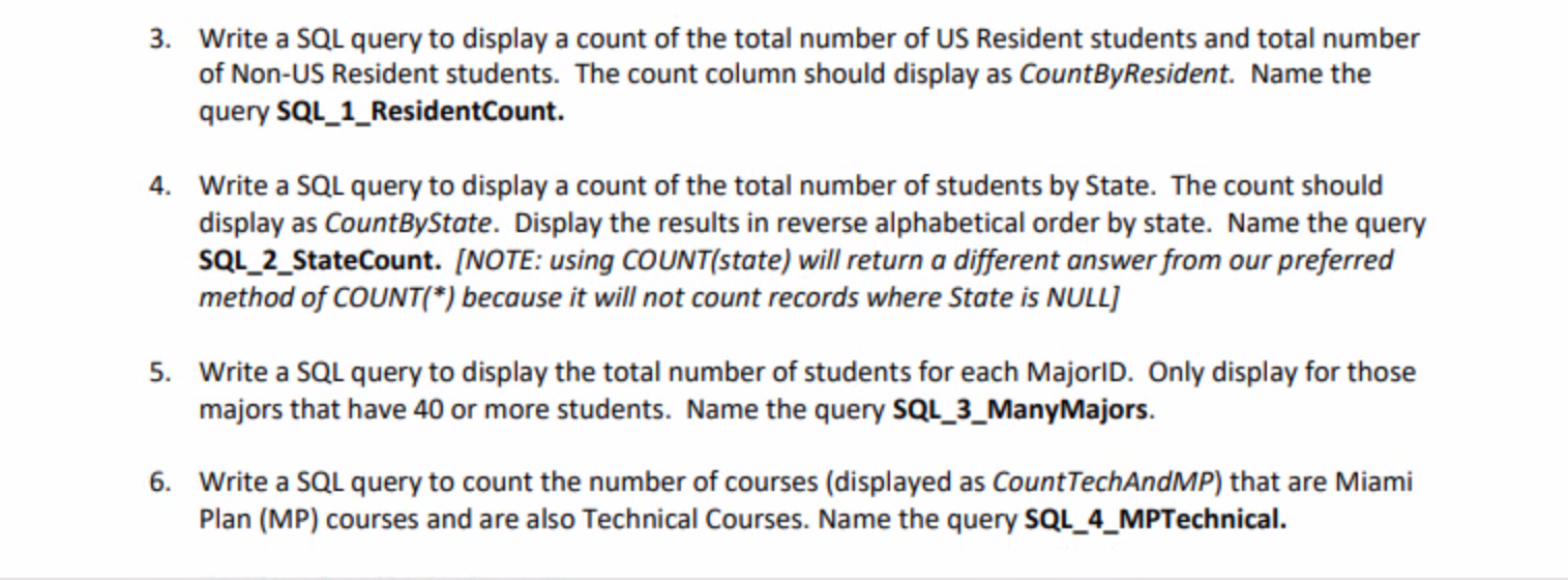 ALL IN SQL DESIGN VIEW 3. Write a SQL query to display