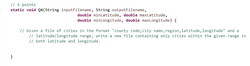 Java programming files cvs question please answer the question in the comment