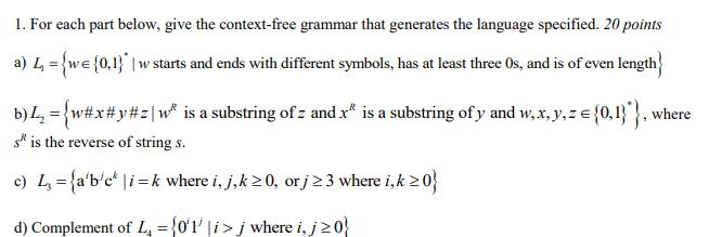 Please do not copy from any websites. 1. For each part