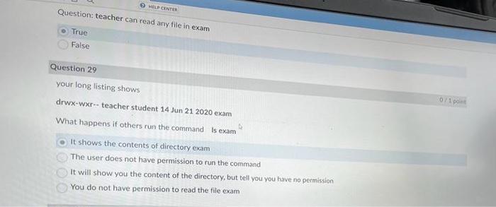 file on Linux? Answer: vi Question 3 1/ 1 point Which command