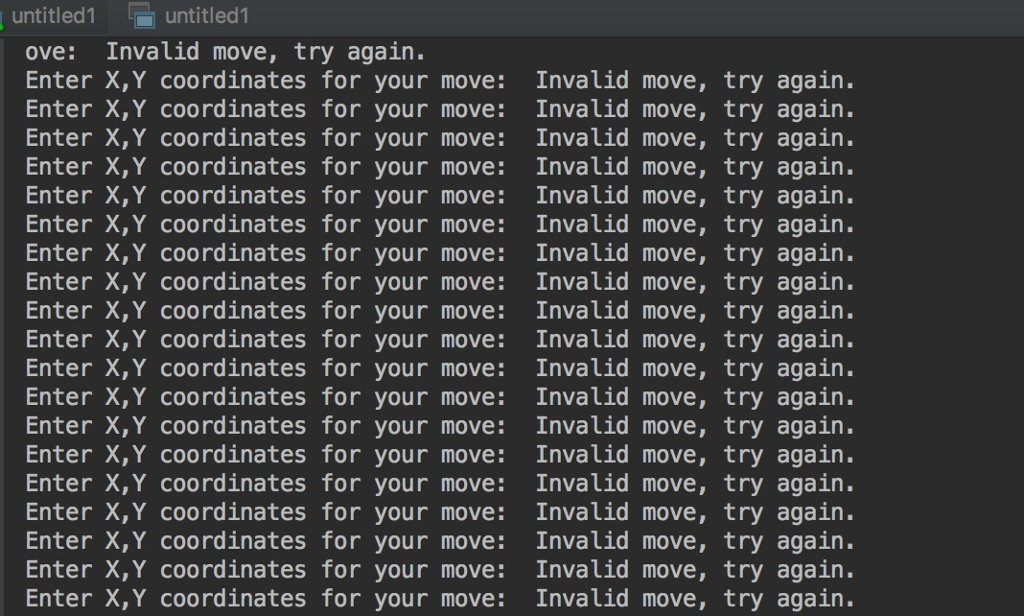 int main(void) { char done; char name; printf("**********************************************"); printf(" Tic Tac Toe