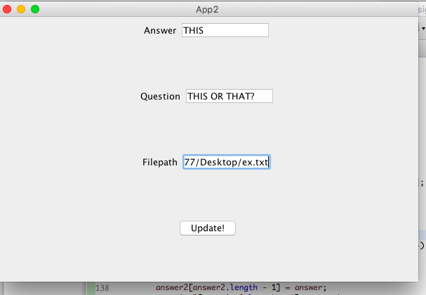 HELP WITH JAVA CODING IS NEEDED! WHAT I HAVE: import java.awt.*; import