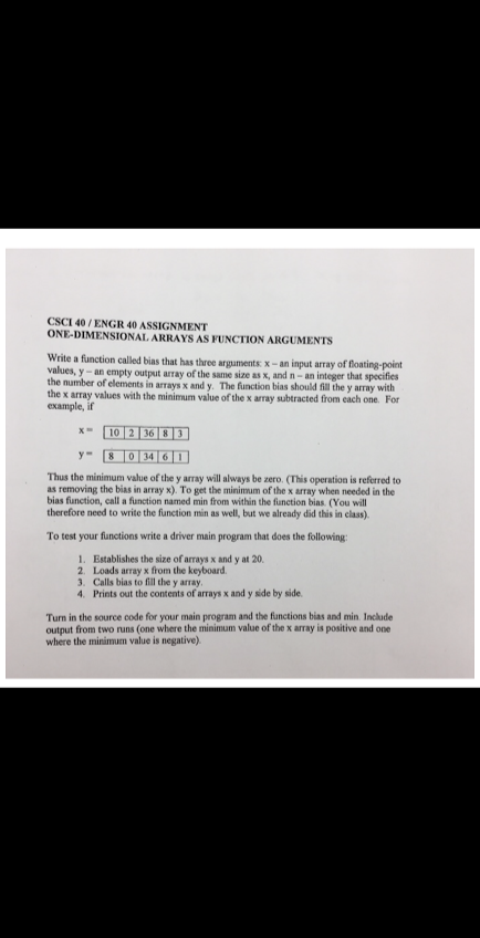  #include #include using namespace std; void bias (const int x[], int