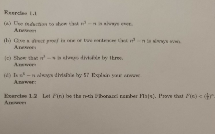  exercise 1.1 questions: a,b,c,d exercise 1.2 please explain and write neatly