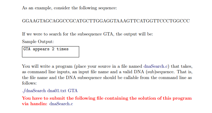 some combination of the characters A (adenine), C (cytosine), G (guanine), and