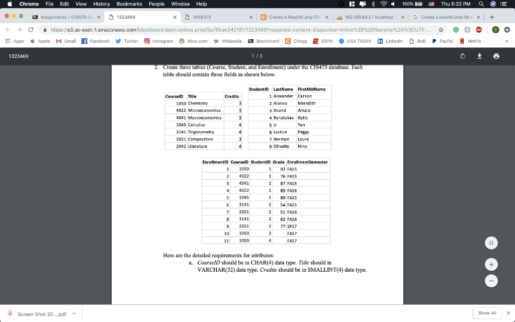 Create a readAll.php file to read all existing data in the database.