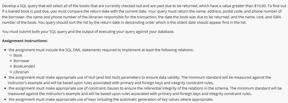  Develop a SQL query that will select all of the books