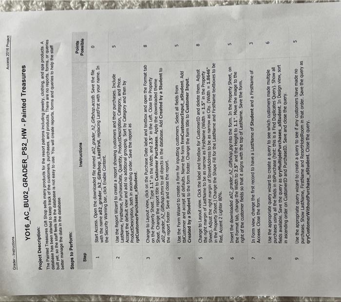 please help acesss 10. Use Query Design to create a query to