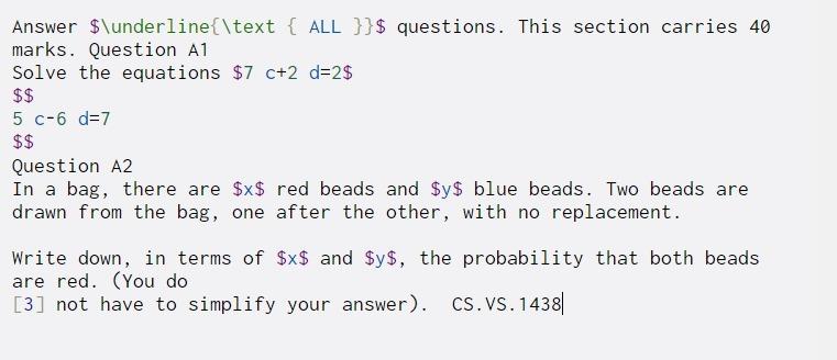 Answer $\underline{\text { ALL }}$ questions. This section carries 40 marks.