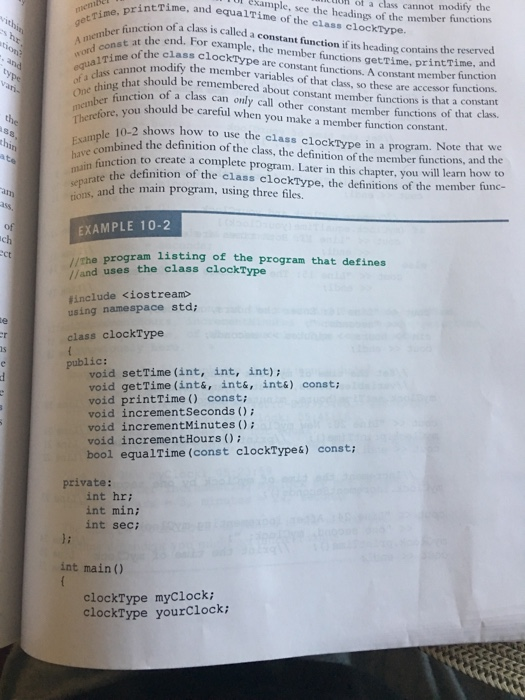 the class definition, class function definitions, and the function main all in