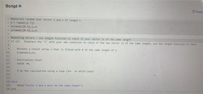 does Write a MATLAB program that will implement the equivalent of time