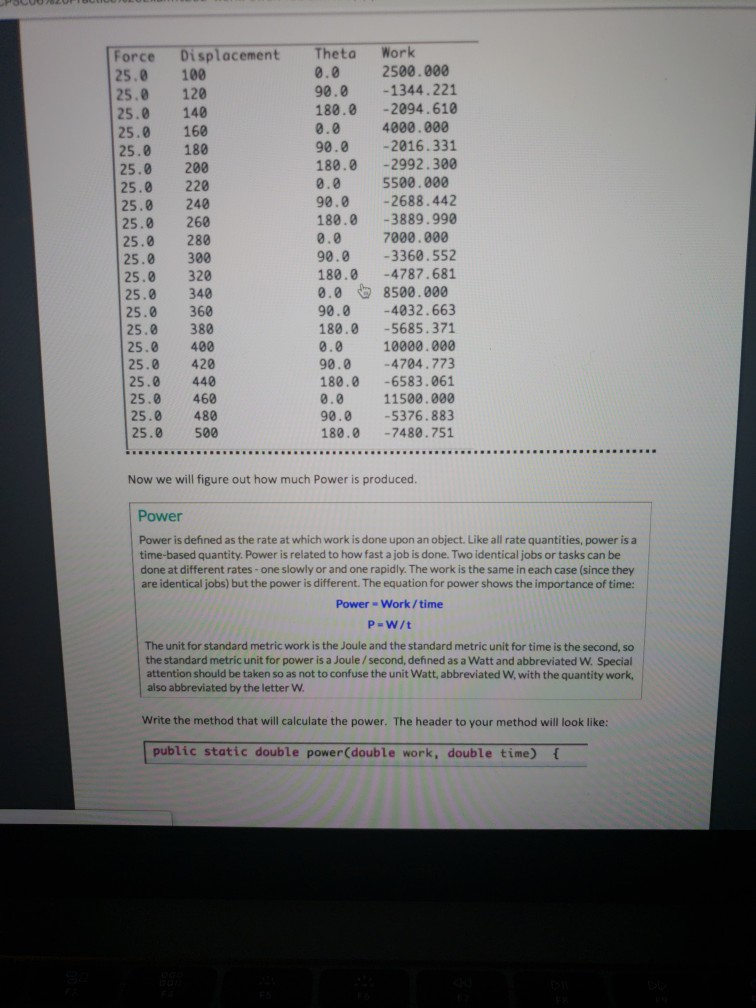 will use the formula that is used to calculate Work. Work Work