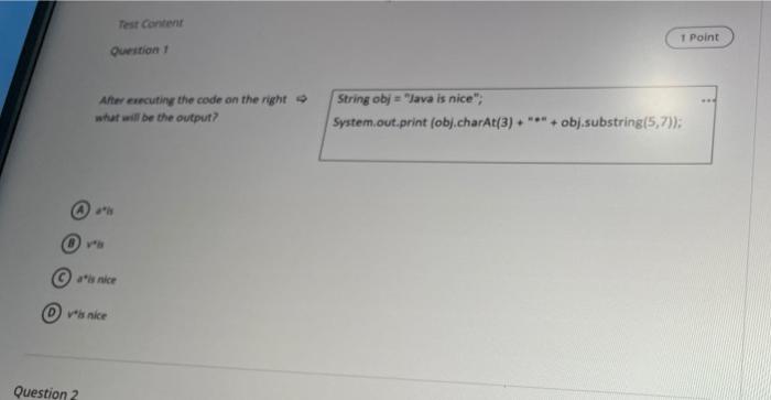 java I Point Question After executing the code on the right what