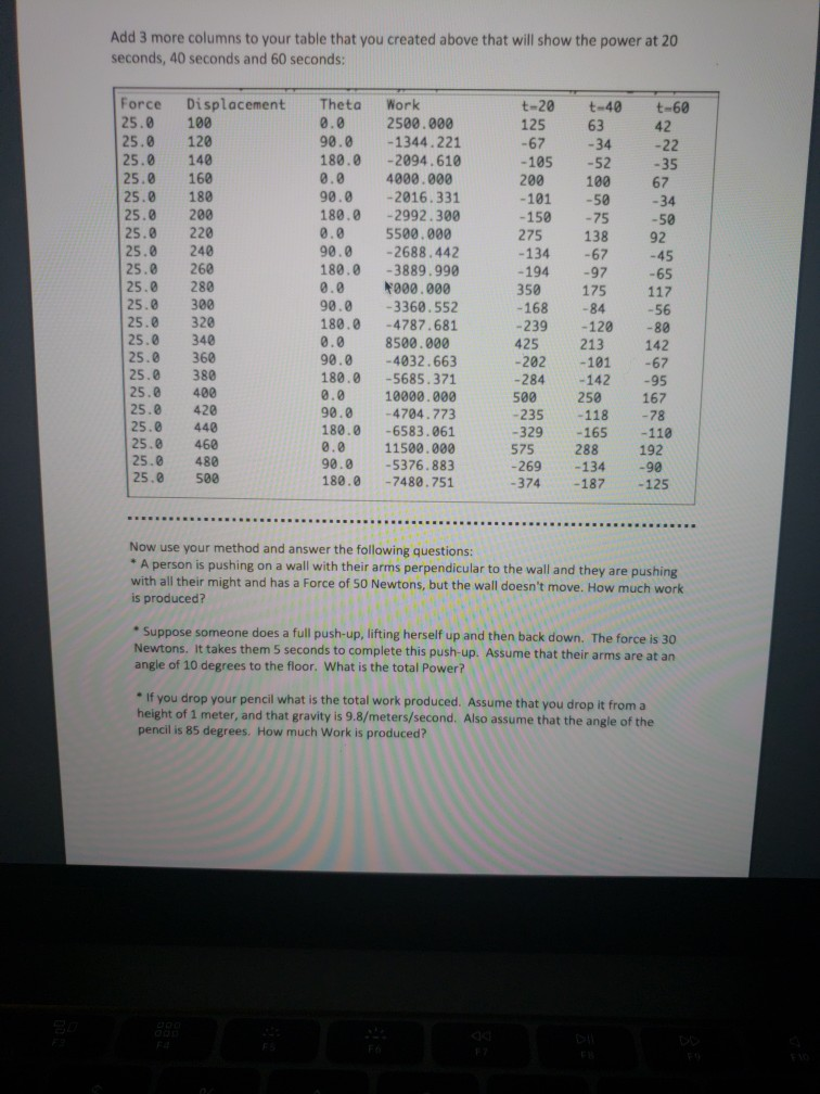 results when a force acts upon an object to cause a displacement