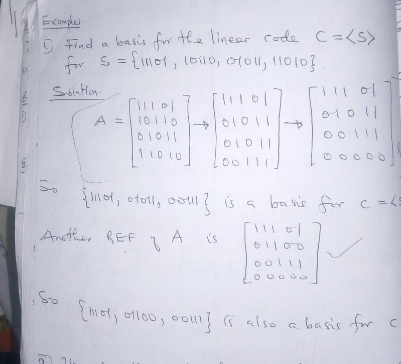 pls the method used to reduce the matrix A into the