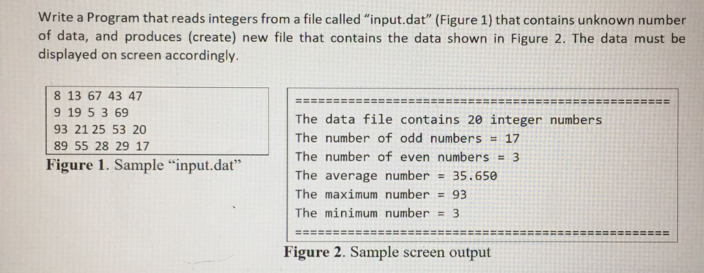 In python write a Program that reads integers from a file called