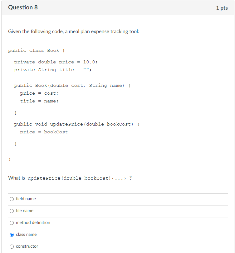 tracking simulation: public class VacationBudget { private double amountLeftToSpend; private final double