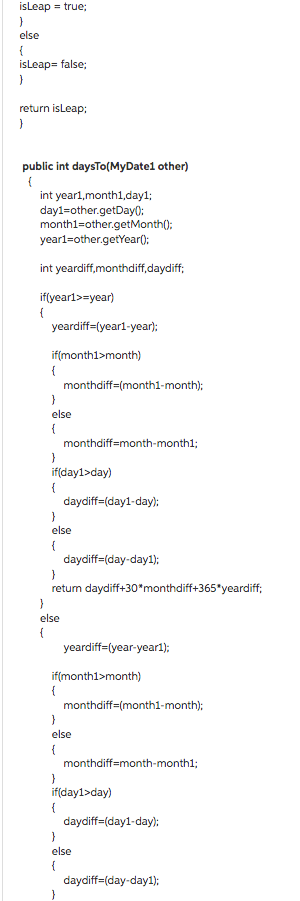 class Date which is defined in QUESTION 3 in the main method,