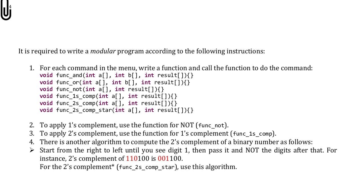 want to support binary numbers of n digits. Also, we want to