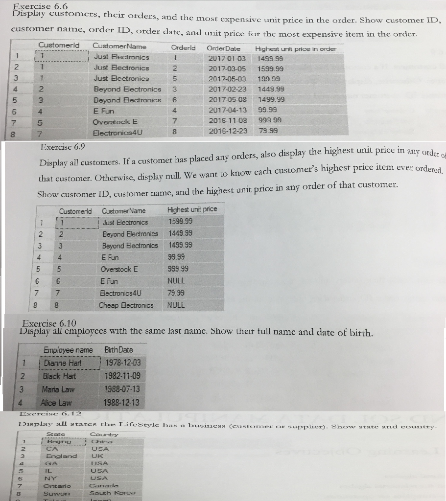  The data base for the customer is here https://goo.gl/ftzOxl