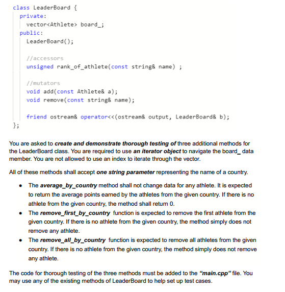  C++ Starter Code: main.cpp /* Update this file to demonstrate thorough