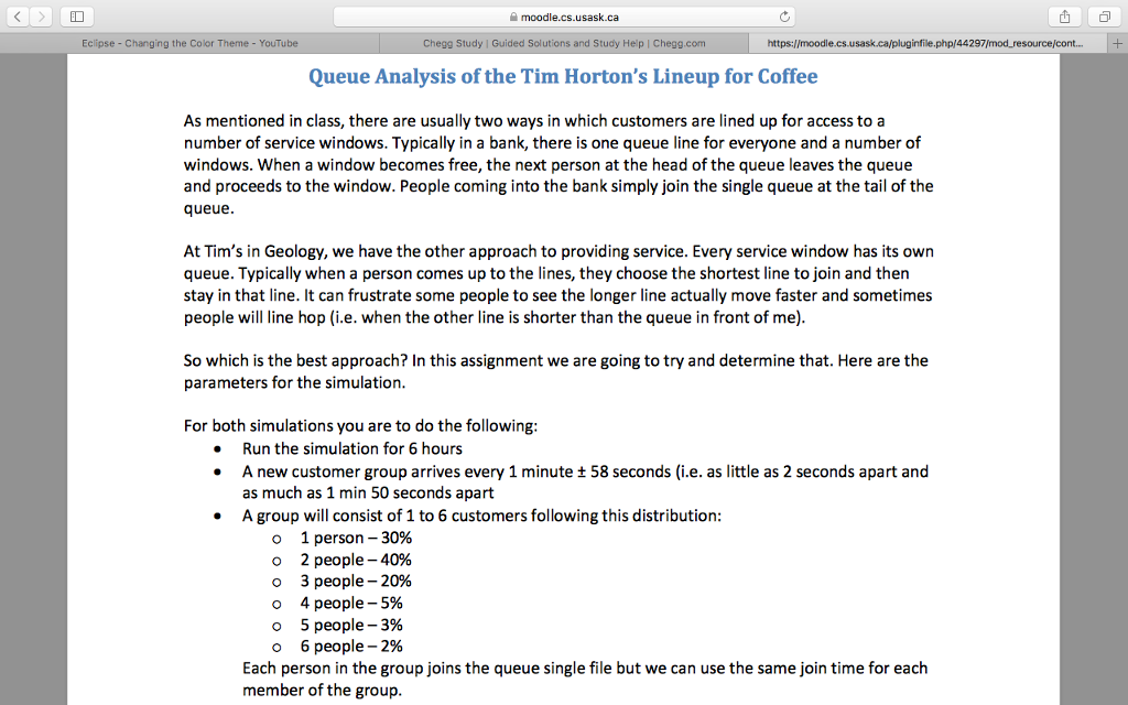 Java will be using for this simulation. Please explain how to create