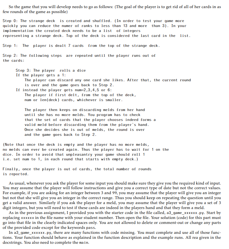 and strange deck (80 points) To clarify Part 2 specifications, I have