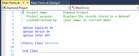 coding program. This exercise comes from the "Microsoft Visual Basic 2015 RELOADED"