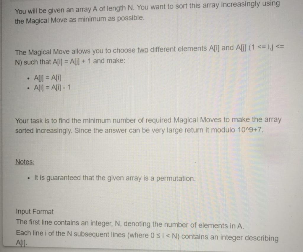 Use Python to implement the following Input Format The first line contains