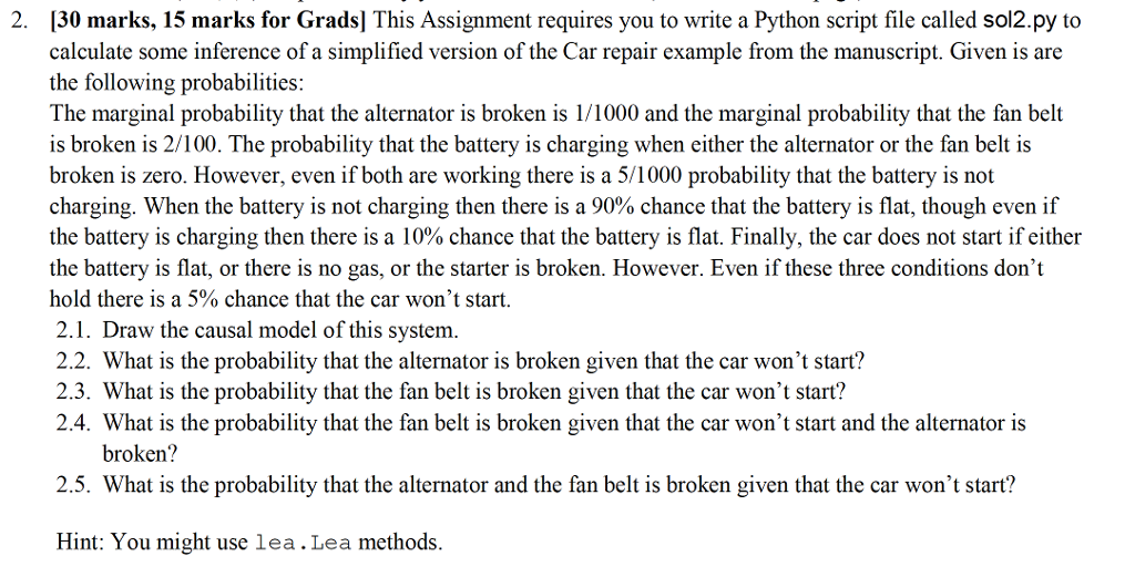 2. 130 marks, 15 marks for Grads This Assignment requires you