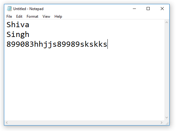 reg key) like below screen shot. And save this information into C