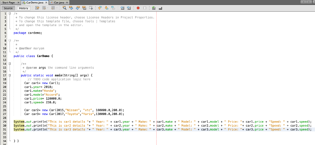 Objective In this lesson, you will learn how to define classes and