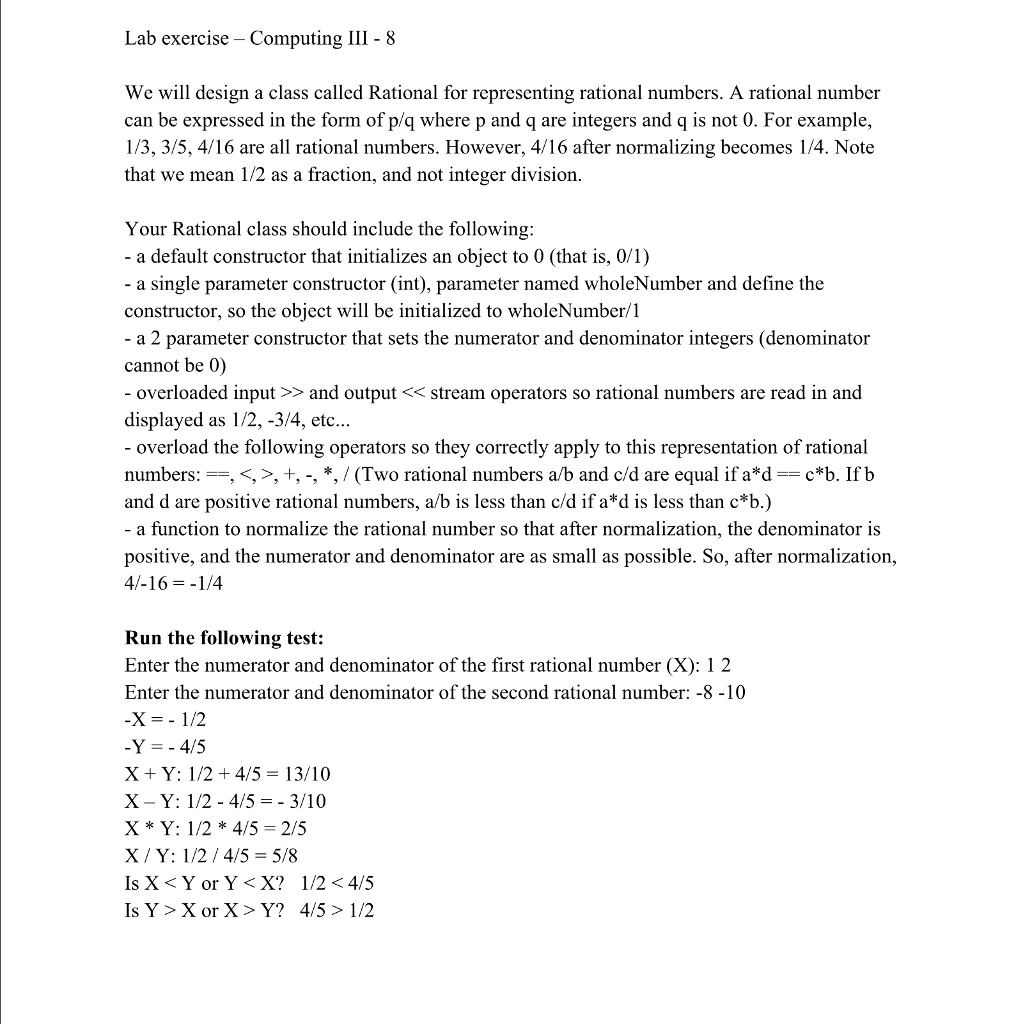 Lab8 Lab ex ercise Computing III - 8 We will design a