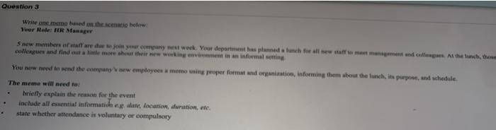  Question 3 write one meme based on the cente below wur