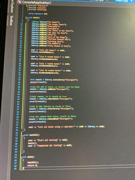 ******************************[//this is library.h ] #pragma once #include using namespace std; static const