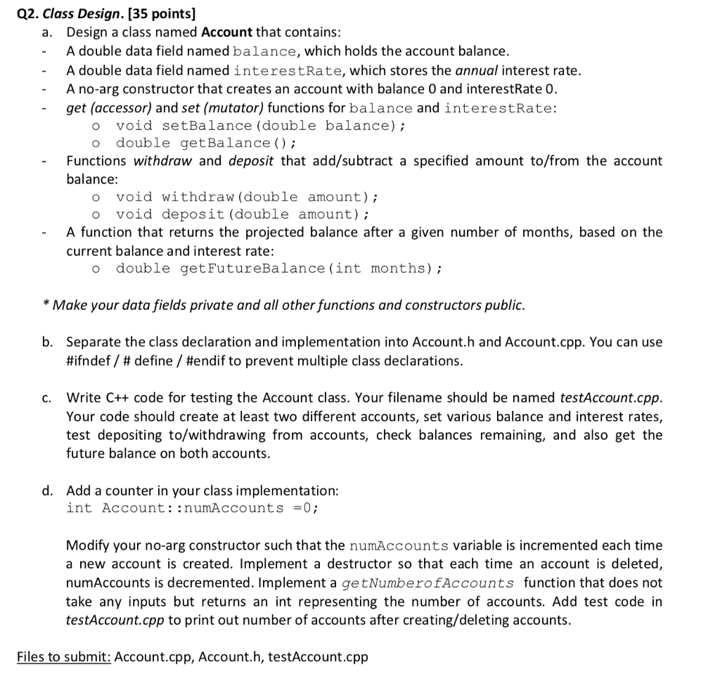 This code needs to be in C++ language and needs to compile