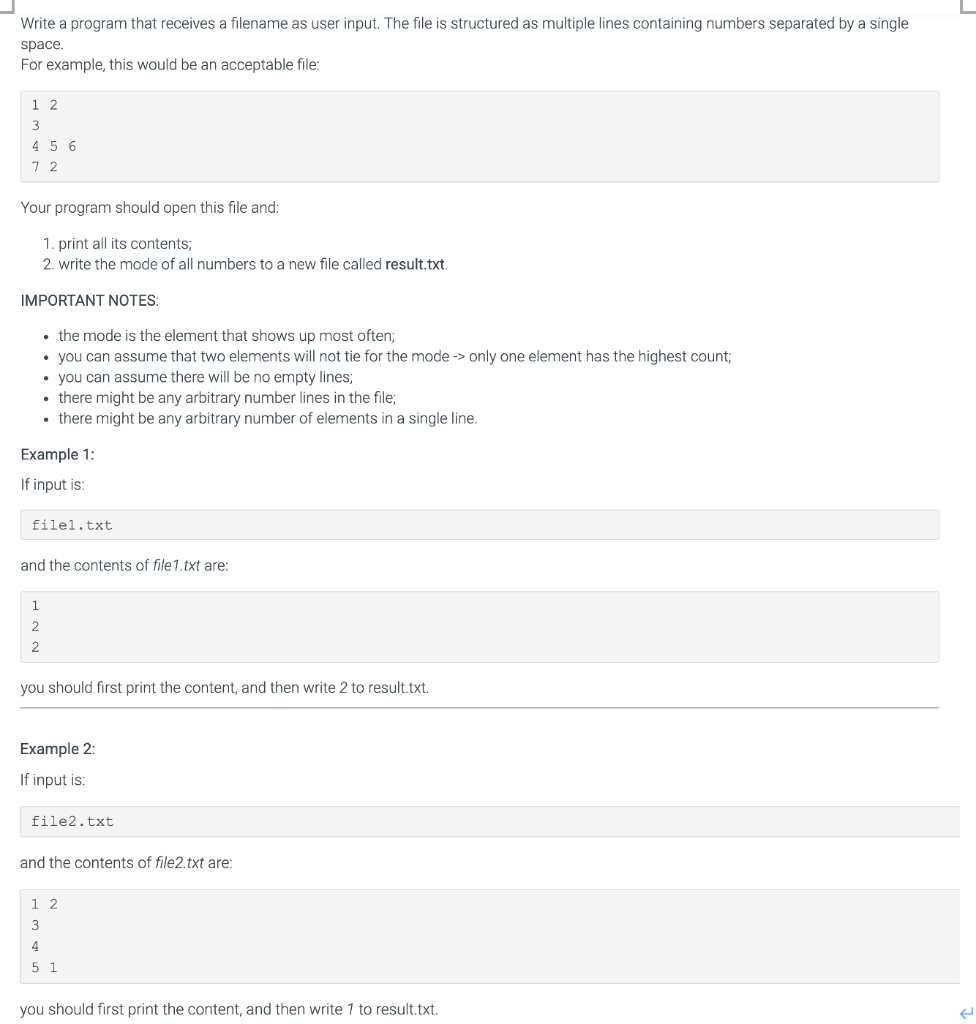 Python Please!!! Write a program that receives a filename as user input.