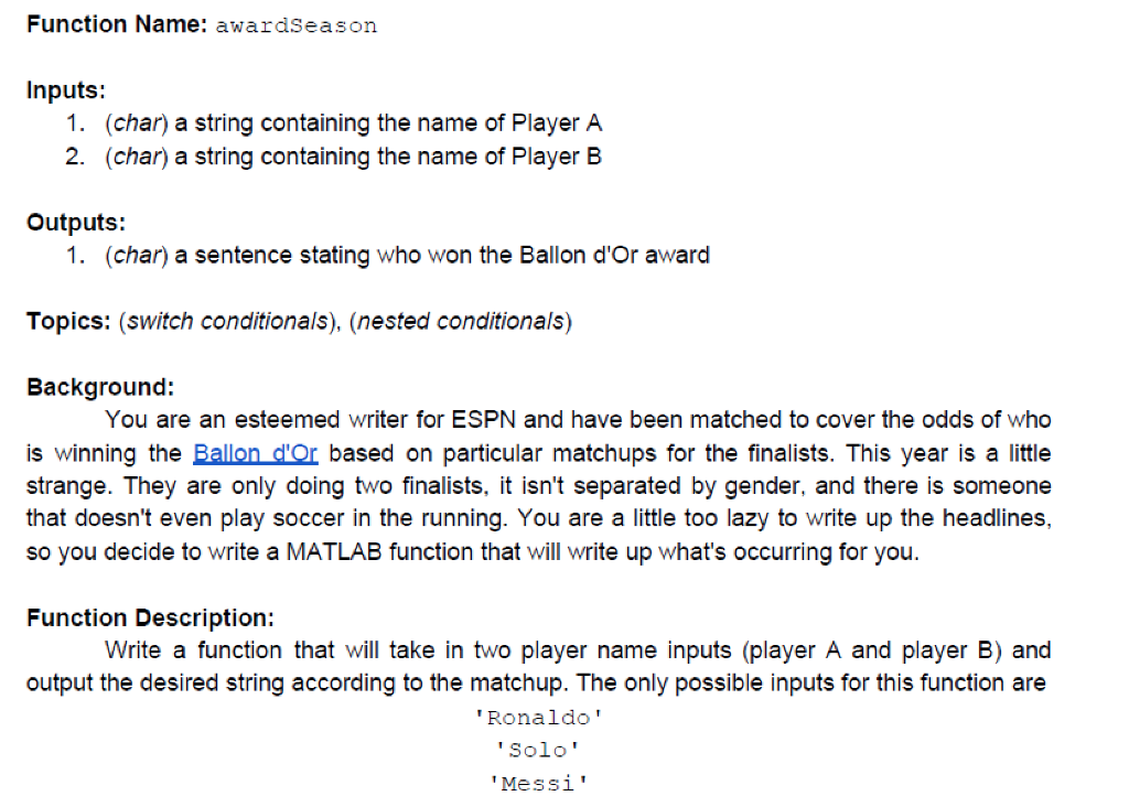  Please solve using Matlab! To receive a thumbs up DO NOT