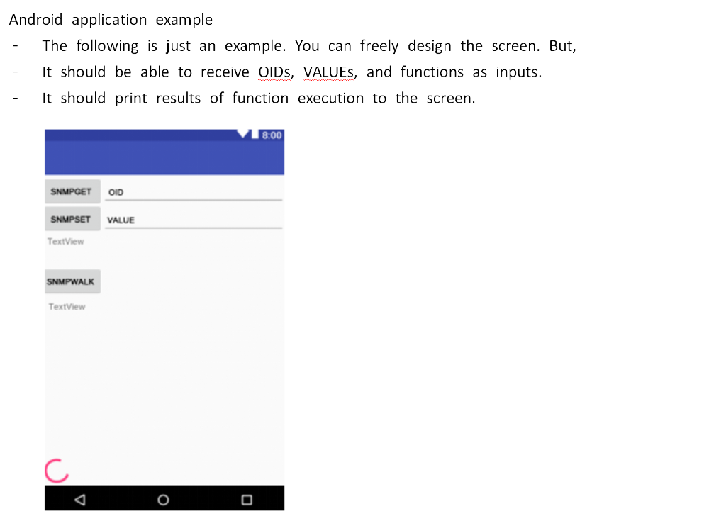 on your report A SNMP server agent (a networked camera) wil be