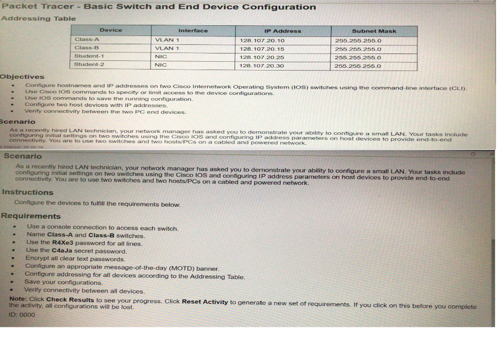 by using Packet Tracer please solve this question Packet Tracer -