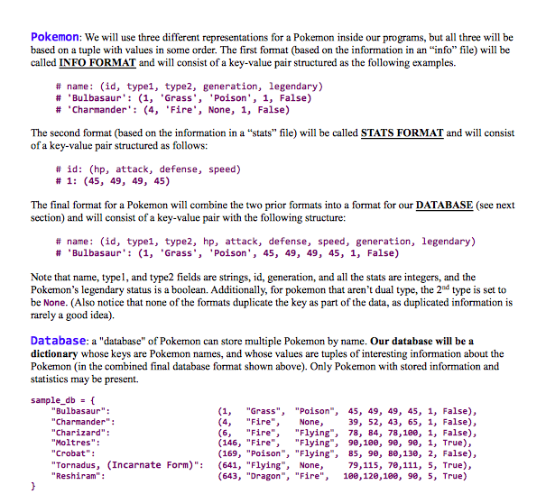 information regarding the functions. Scenario The Pokemon franchise consists of over 60