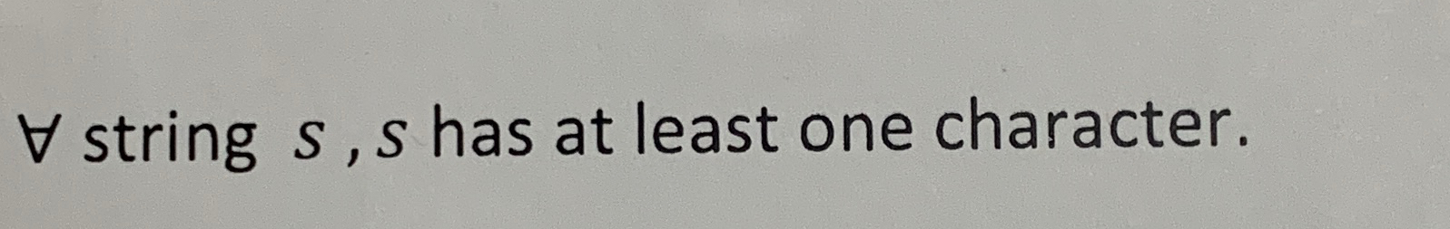  AA string s,s has at least one character. 