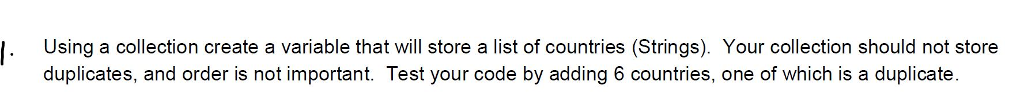 a collection without using generics Create a collection using generics Implement an