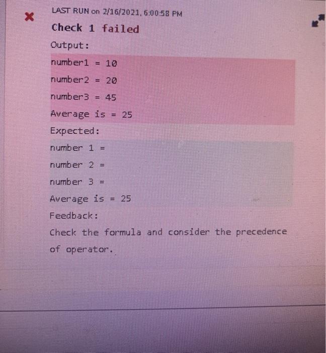 int numberl, number2, number3, avg; 37 4 5 6 7 8 9