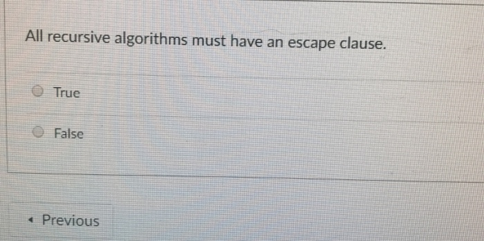 a stack overflow erro O True O False