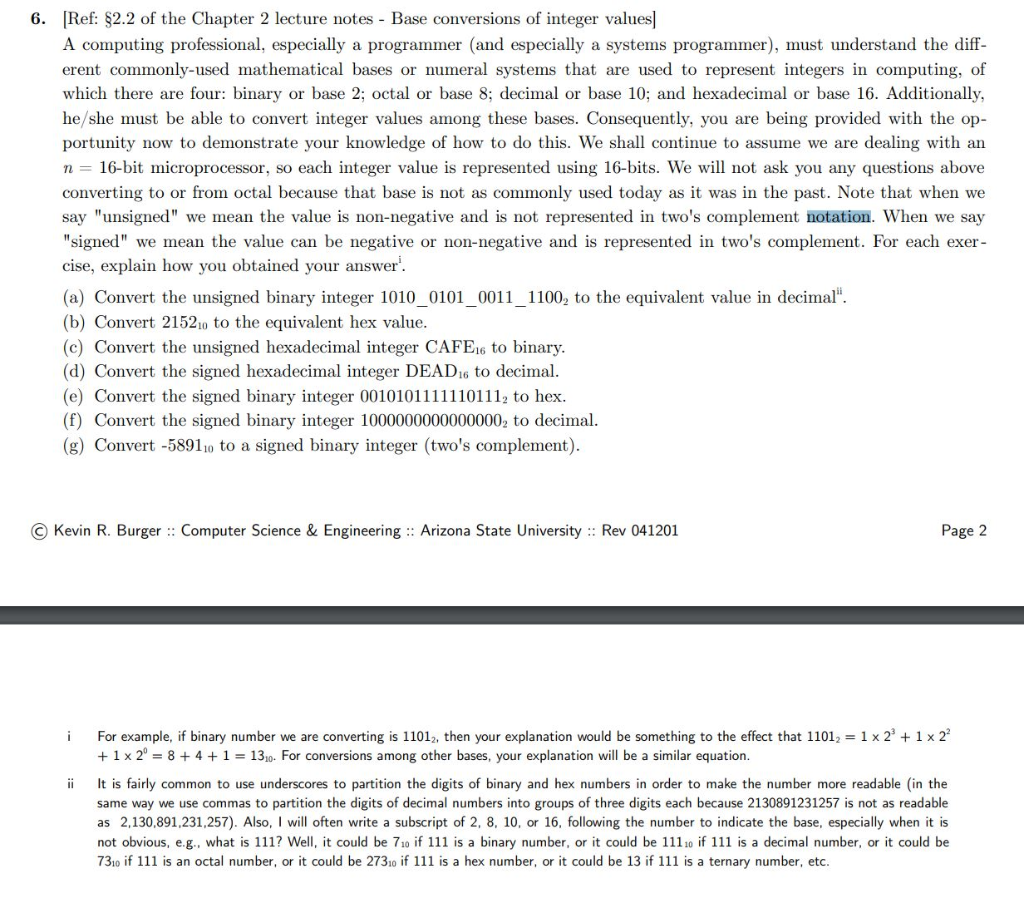  6. [Ref: $2.2 of the Chapter 2 lecture notes - Base