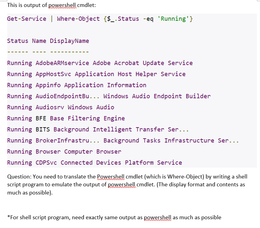 #Linux Operating System #Powershell #Bash shell script Hi guys i need bash