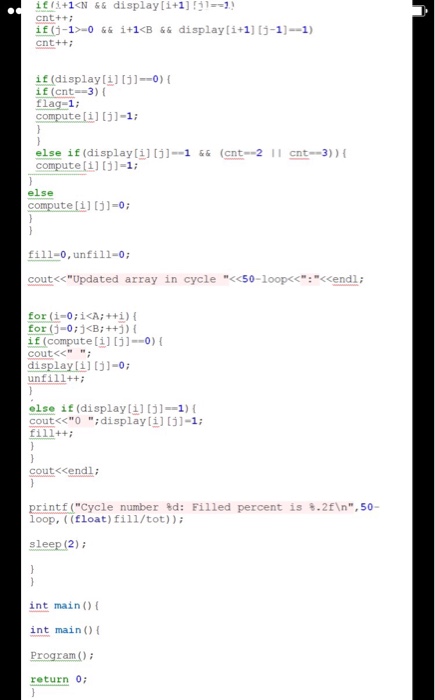 of life, the numbers for the glider gun or at the bottom.