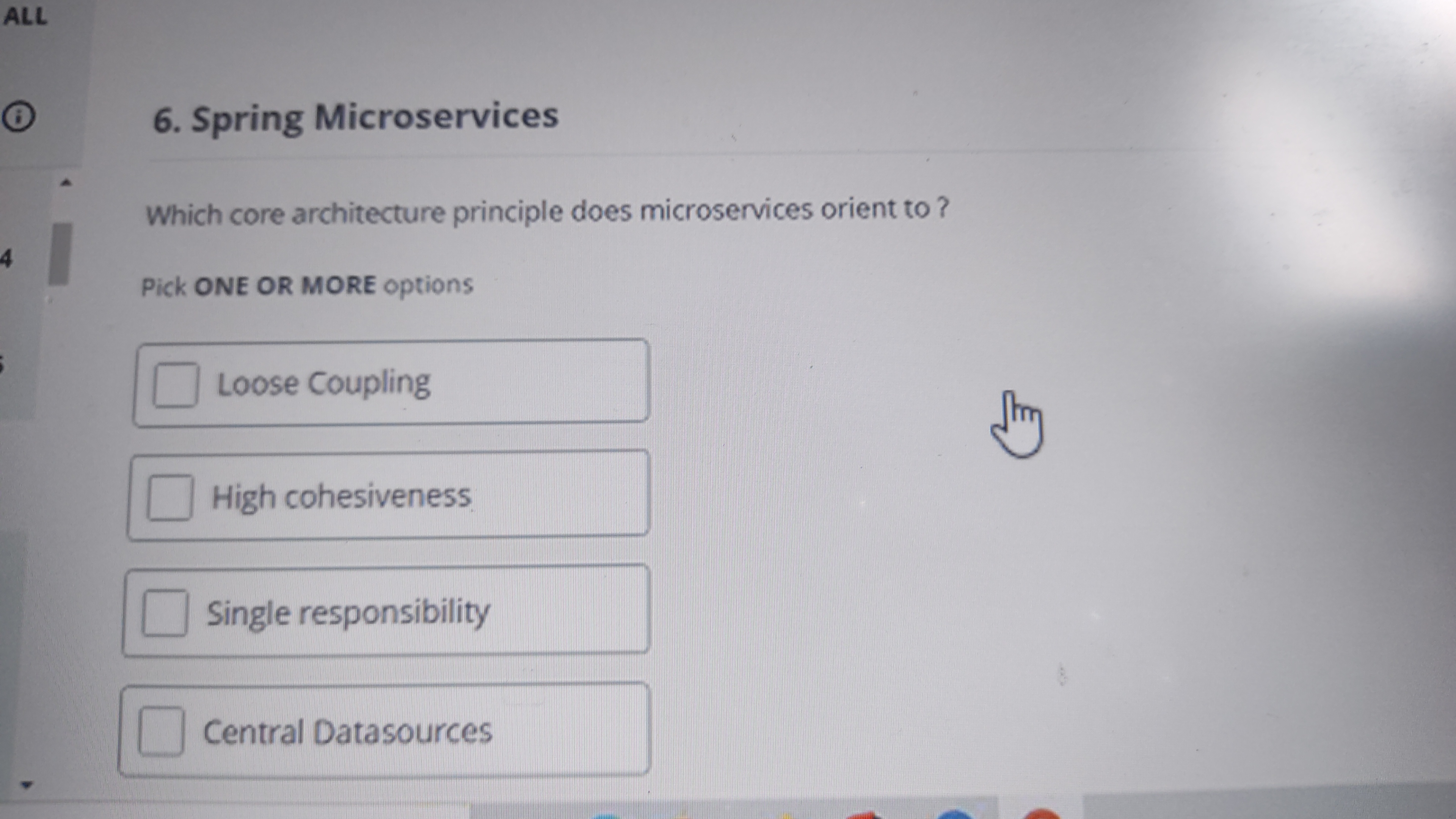  Spring Microservices Which core architecture principle does microservices orient to ?