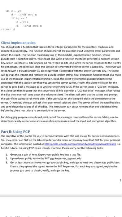keys generated by the software, PGP. In the first part of the